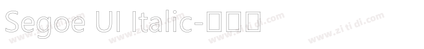 Segoe UI Italic字体转换